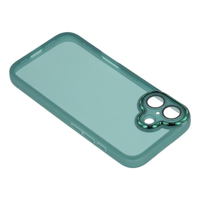 A-One Brand - iPhone 17 Mobilskal Electroplated Kameraram - Transparent Armégrön