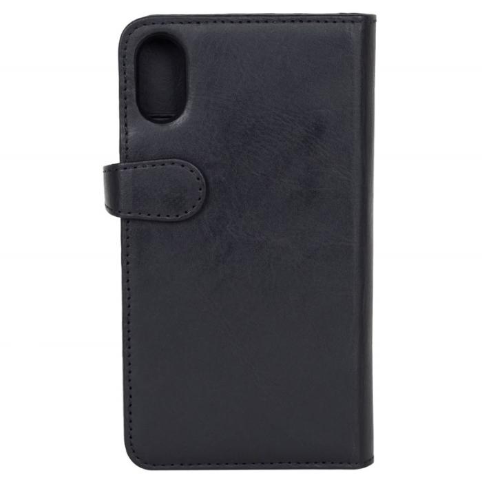 UTGATT4 - GEAR Buffalo äkta läder Plånboksfodral iPhone XS / X - Svart