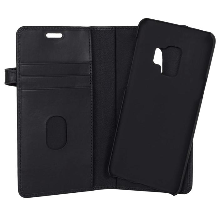 BUFFALO - BUFFALO äkta läder Plånboksfodral Samsung Galaxy S9 - Svart