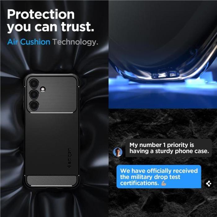 Spigen - Spigen Galaxy A25 5G Mobilskal Rugged Armor - Matte Svart