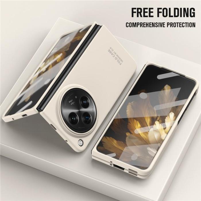 A-One Brand - OnePlus Open Mobilskal PC Folding med Härdat glas - Svart