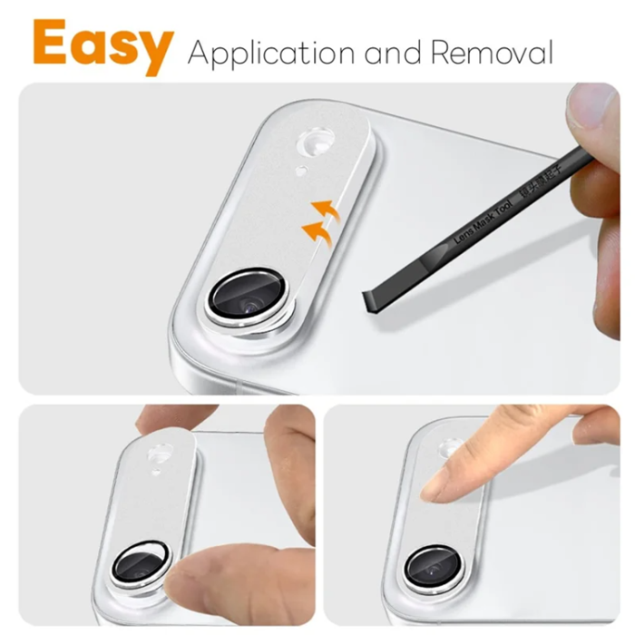 NORTHJO - NORTHJO iPhone Air Kameralinsskydd Härdat Glas - Silver