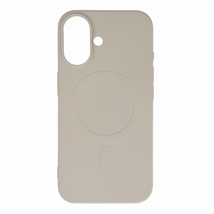 A-One Brand - iPhone 16e Mobilskal MagSafe Liquid Silikon - Beige