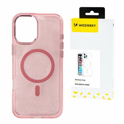 Wozinsky Galaxy S25 Ultra Mobilskal Magsafe Glitter - Rosa