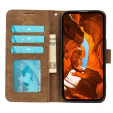 OEM - Samsung Galaxy A37 Fodral &Auml;kta L&auml;der Magnetiskt Skydd - Brun
