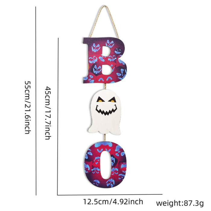 OEM - Halloween Hängande Pumpa Fladdermus Spöke Trä - BOO Ghost