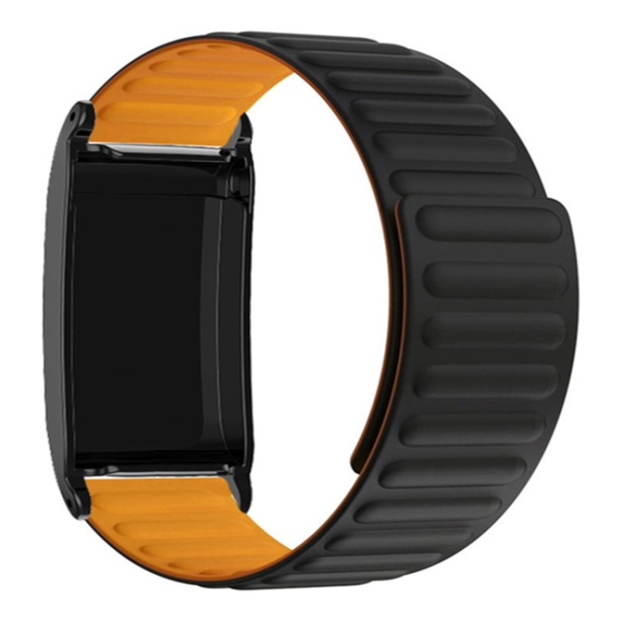 A-One Brand - Whoop 4.0 Armband Magnetic Silikon - Svart/Orange