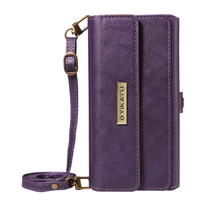 YIKATU - YIKATU Galaxy S25 Ultra Plånboksfodral Zipper Läder - Lila