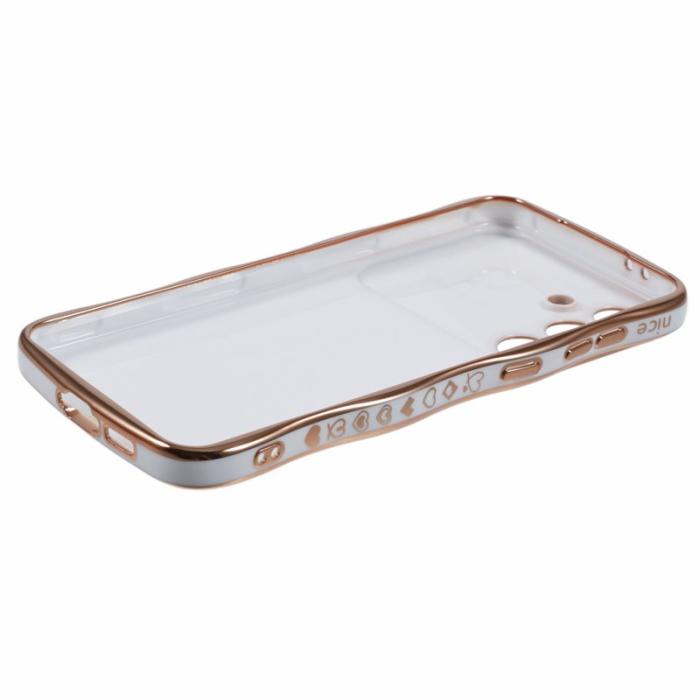 OEM - Love Hearts Mobilskal till Samsung Galaxy A55 5G TPU - Ivory Vit