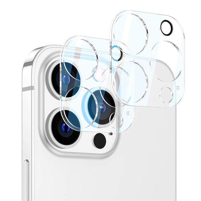 UTGATT - iPhone 13 Pro [4-PACK] 2 X Kameralinsskydd Glas + 2 X Härdat Glas
