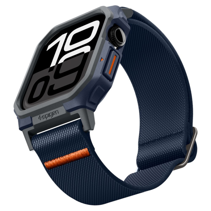 Spigen - Spigen Apple Watch 10 (46mm) Armband Lite Fit Pro - Marinblå