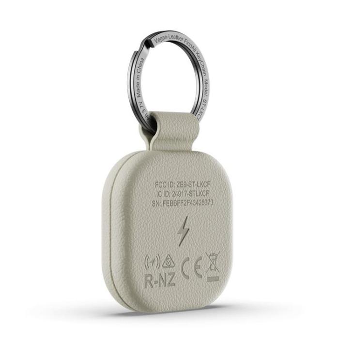 Satechi - Satechi Findall Nyckelring i vegansk läder med Find My - Sand