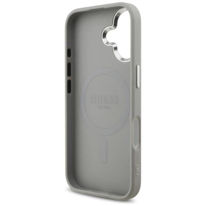 Guess - Guess iPhone 17 Mobilskal MagSafe Glitter Triangle Logo - Silver