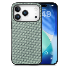 A-One Brand - iPhone 17 Pro Max Mobilskal Carbon Fiber PU Läder - Grön