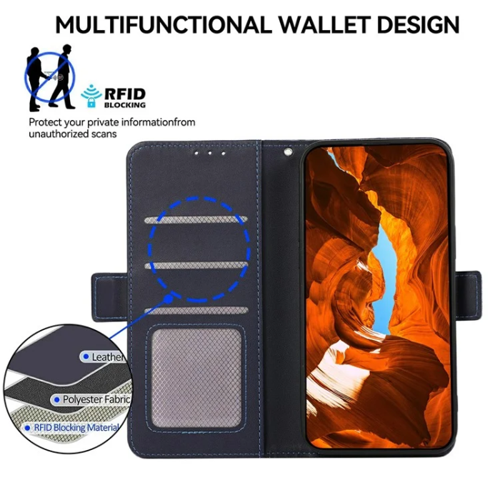 ABEEL - ABEEL iPhone 17 Pro Max Plånboksfodral Läder RFID Skydd