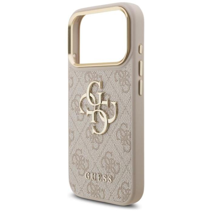 Guess - Guess iPhone 17 Pro Mobilskal 4G Big Classic Logo Big Strap Metal - Rosa