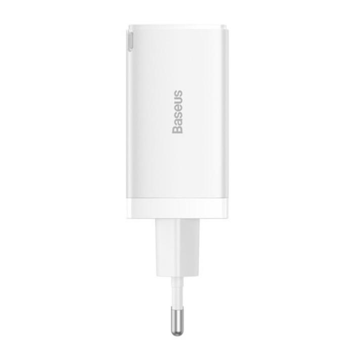BASEUS - Baseus Väggladdare 65W USB/2xUSB-C USB-C Kabel 100W - Vit