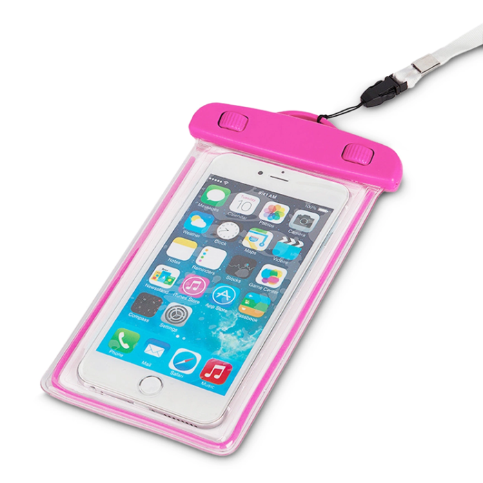 OEM - Vattentätt Mobilfodral PVC Med Lanyard - Rosa