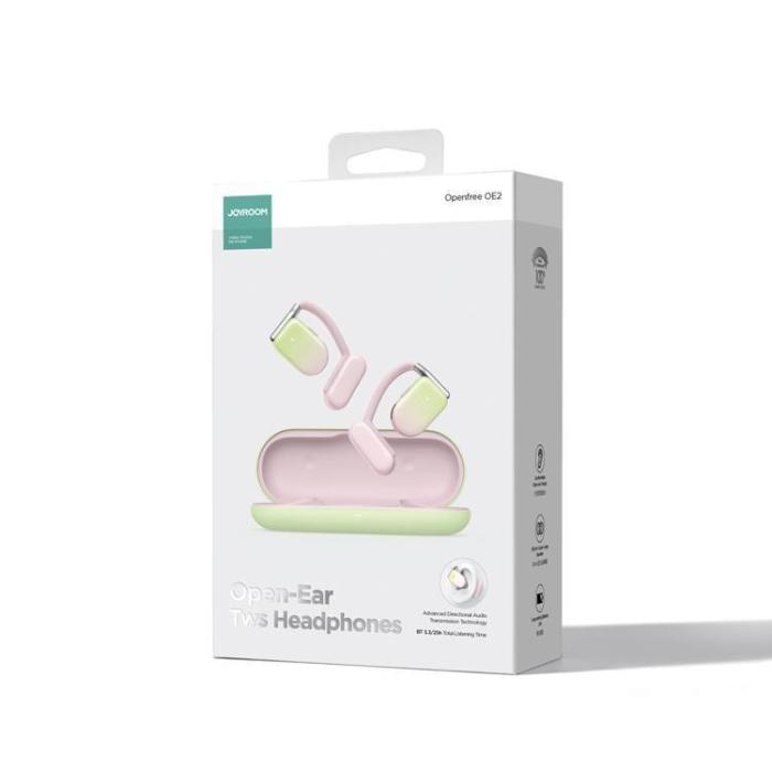 Joyroom - Joyroom Openfree TWS Trådlösa On-Ear Hörlurar - Rosa