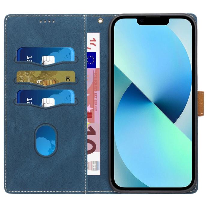 A-One Brand - iPhone 11 Plånboksfodral Splicing Design - Blå