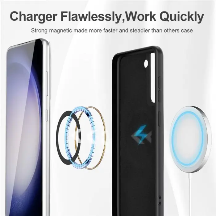 OEM - Galaxy S24 Plus Mobilskal Magsafe Liquid Series - Svart