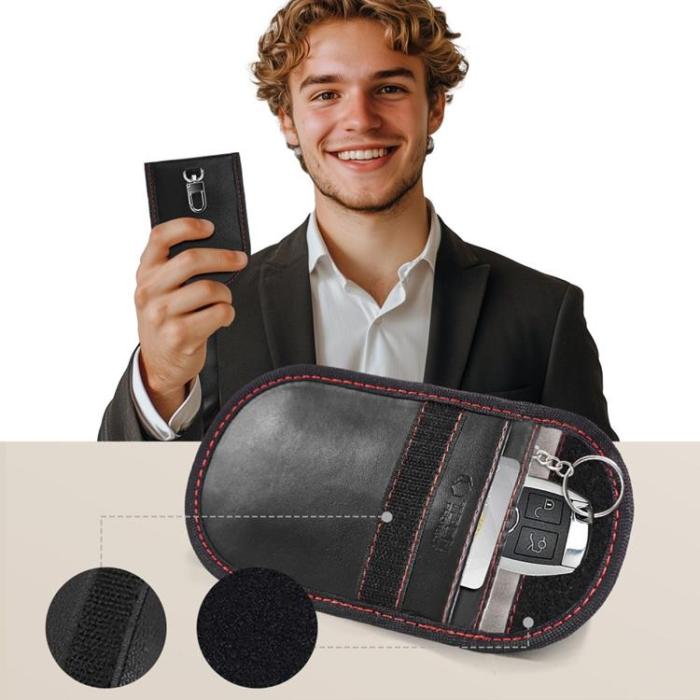 Tech-Protect - Tech-Protect Faraday Cage RFID-Blockerande Nyckel Skal – Svart/Röd
