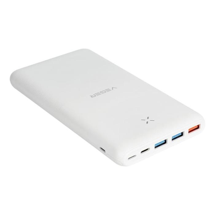 Veger - VEGER Powerbank 20000 mAh 20W PD QC 3.0 3A S22 - Vit
