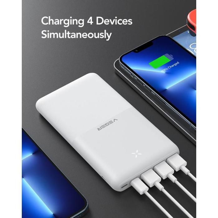 Veger - VEGER Powerbank 20000 mAh 20W PD QC 3.0 3A S22 - Vit