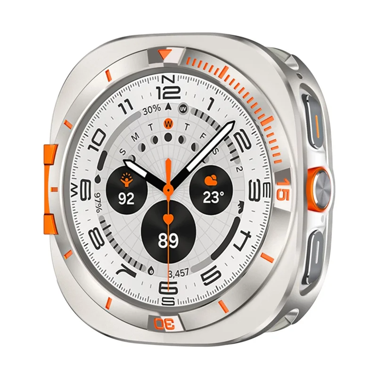 Metallskal För Galaxy Watch Ultra 47mm (2025) - Titanium/Orange | 5122 | AlltMobil