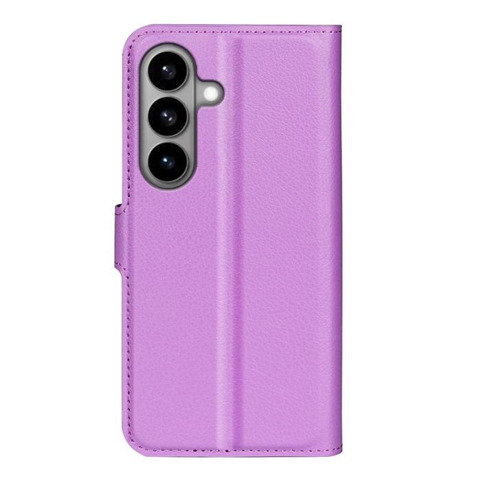 OEM - Litchi Samsung Galaxy S26 Plånboksfodral Konstläder Stötbeständig - Lila