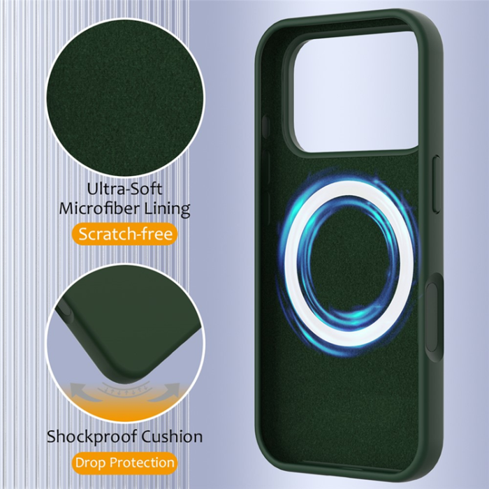 A-One Brand - iPhone 17 Pro Max Mobilskal MagSafe Silikon Anti-Drop