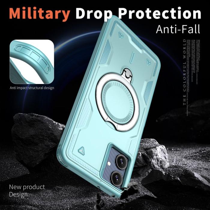 N/A - Mobilskal till Samsung Galaxy A06 4G Plast Militärskydd - Blå
