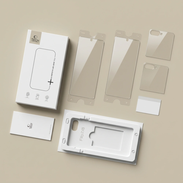 Tech-Protect - Tech-Protect Easy Set 4-i-1 Härdat Glas Skärmskydd För Galaxy Z Flip 7/8