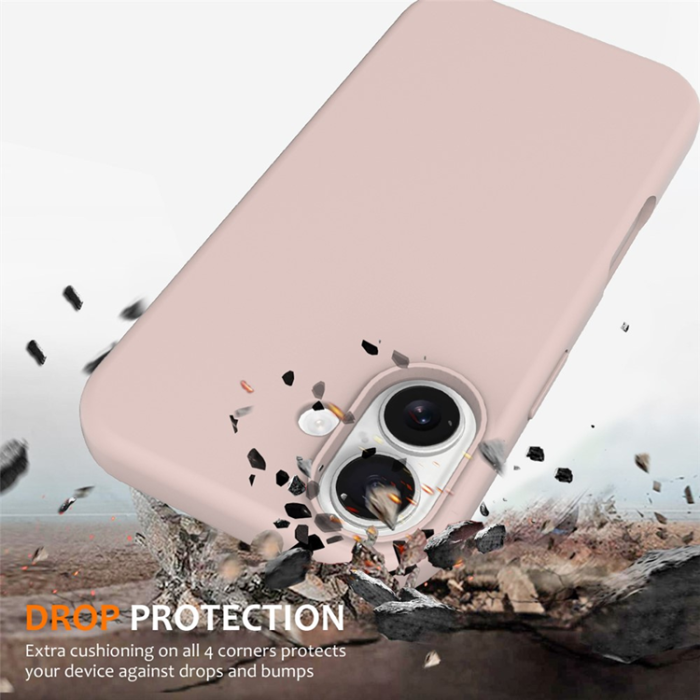 A-One Brand - iPhone 17 Mobilskal MagSafe Silikon Anti-Drop - Rosa