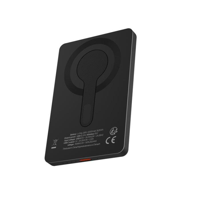 Maxlife - Maxlife Trådlös Powerbank 5000mAh 20W Magnetisk PD - Svart