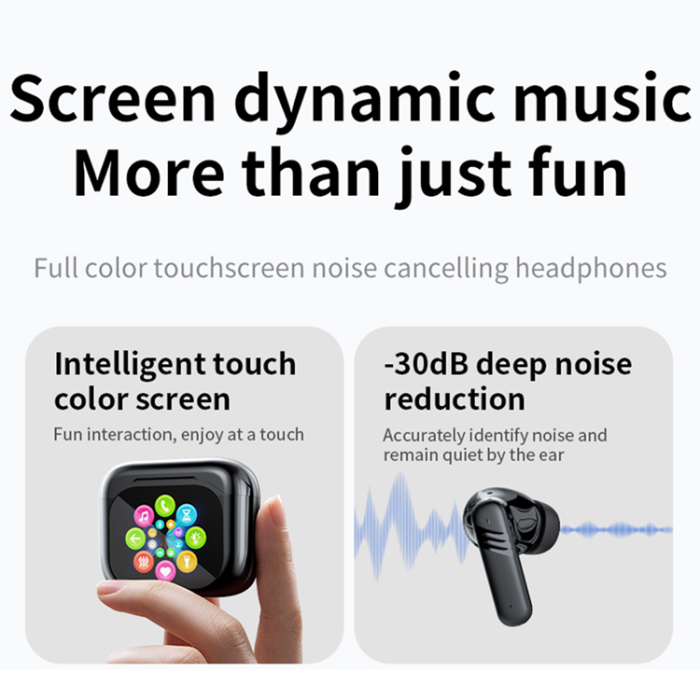 A-One Brand - TWS Trådlösa Bluetooth-Hörlurar In-Ear HD Touch Screen Laddningsfodral LX-50