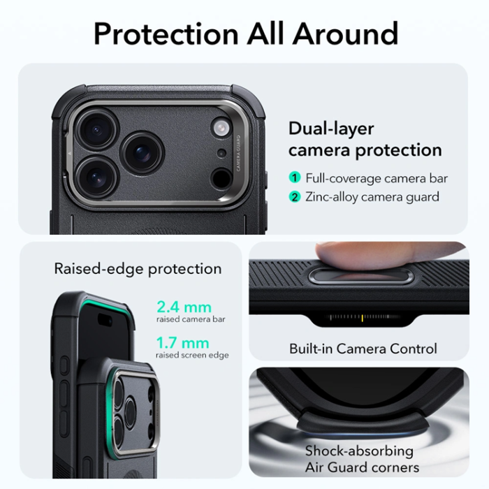ESR - ESR iPhone 17 Pro Max Mobilskal Magsafe Kickstand Cyber - Svart