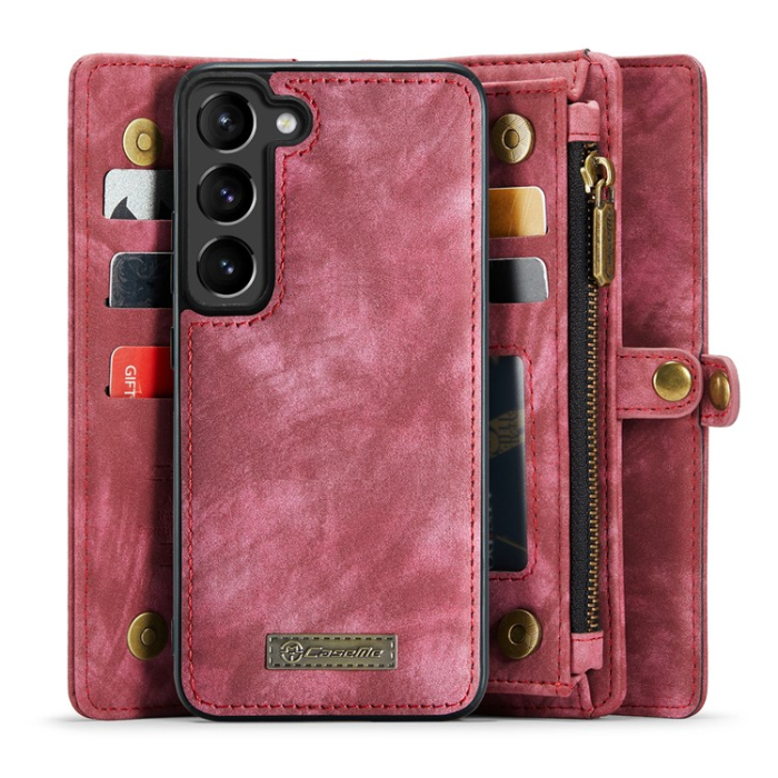 Caseme - Caseme Galaxy S23 Plånboksfodral Detachable - Röd