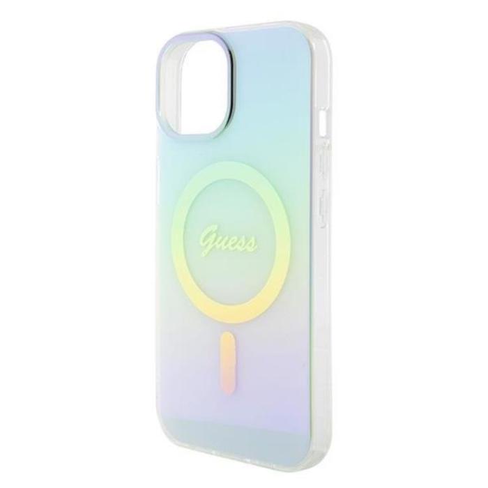 Guess - Guess iPhone 15 Plus Mobilskal Magsafe IML Iridescent - Turquoise