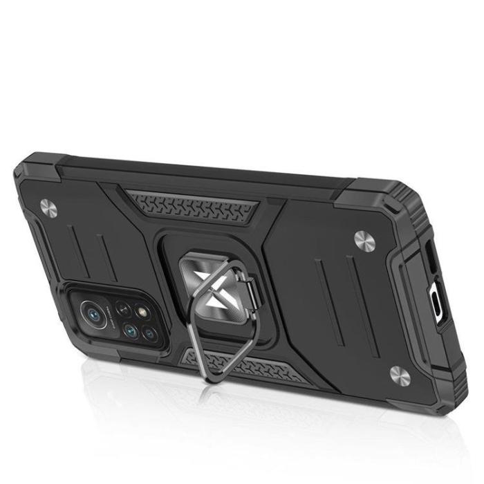 Wozinsky - Wozinsky Galaxy A03s Skal Ring Armor Hybrid Magnetic Holder - Svart