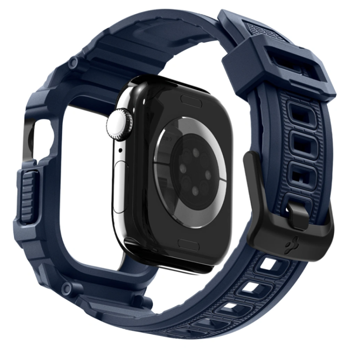 Spigen - Spigen Apple Watch 42mm Series 10 Skal Rugged Armor Pro - Marinblå