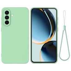 OEM - Mobilskal till Samsung Galaxy S26+ Flytande Silikon Med Handrem - Gr&ouml;n