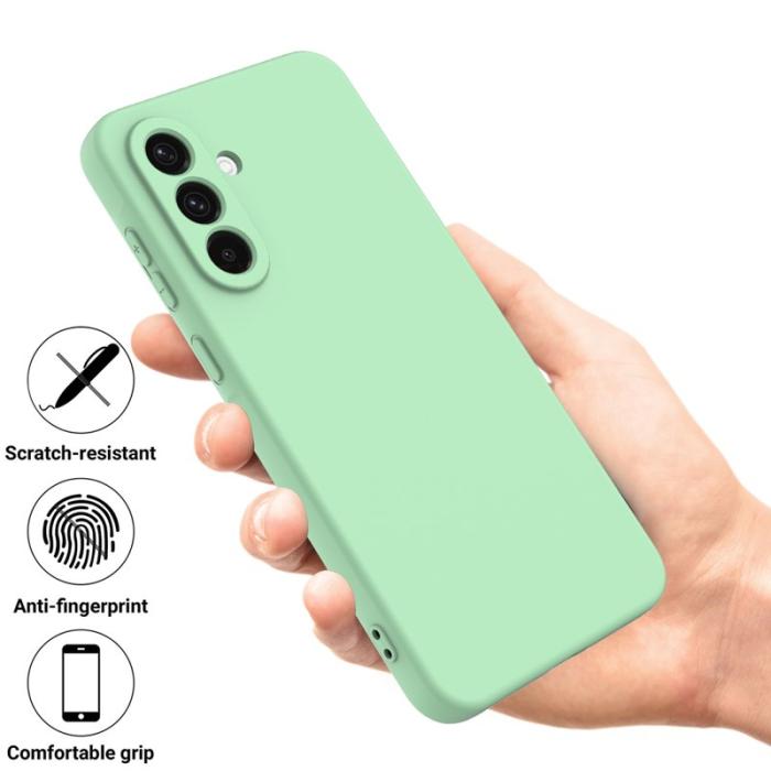 OEM - Mobilskal till Samsung Galaxy S26+ Flytande Silikon Med Handrem - Grön