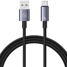 USAMS - USAMS Kabel USB&ndash;USB-C 3A 1,2m (US-SJ663) - St&aring;lgr&aring;