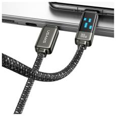 USAMS - USAMS Meteor Series USB-C/USB-C Kabel 100W 1,2 m SJ744USB0 &ndash; Silver