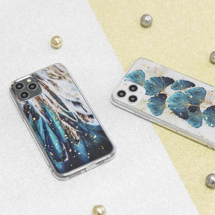 OEM - Galaxy A16 5G/4G Mobilskal Guld Glam - Leaves