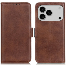 A-One Brand - iPhone 17 Pro Max Plånboksfodral Cowhide Texture - Brun