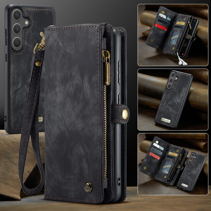 Caseme - CASEME Galaxy S25 FE Plånboksfodral Detachable 008 - Svart