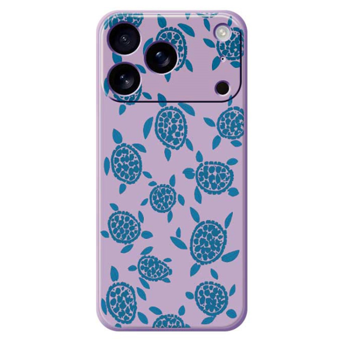 A-One Brand - iPhone 17 Pro Max Mobilskal Turtle Pattern Straight Edge - Lila