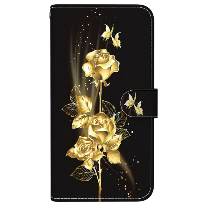 A-One Brand - Sony Xperia 10 VII Plånboksfodral Pattern Printing - Guld Rose